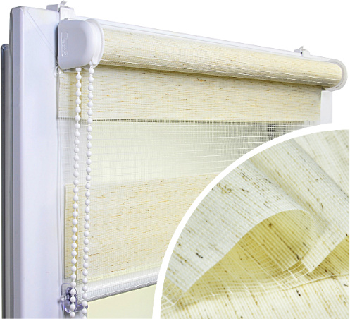 Voppi Doppelrollo ohne Bohren 40x150 cm Marmor, Tag und Nacht Rollo, Fensterrollo, Innenrollo für Fenster, leichte nicht invasive Montage