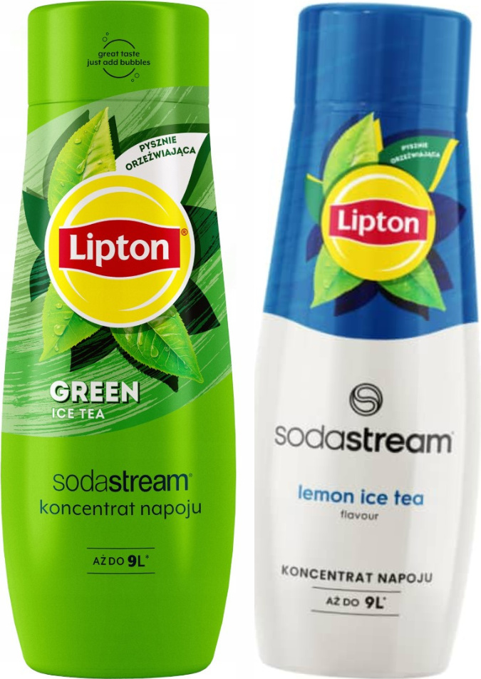 SODASTREAM 2x Lipton Zitrone + Lipton Grüner Eistee