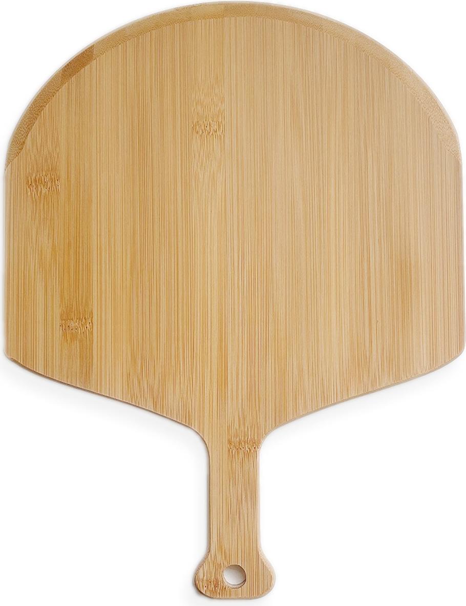 Fokelyi Pizzaschaufel mit langem Griff, Bambus-Pizzawender, abgeschrägte Pizzaschaufel, multifunktionale Pizzawendeschaufel, hängende Pizzaschaufel, 38,5 x 29,5 x 1 cm, Pizzaschaufel für die heimische Küche, Pizza-Kuchen KAU-ED-LYS-PH-20251216-191