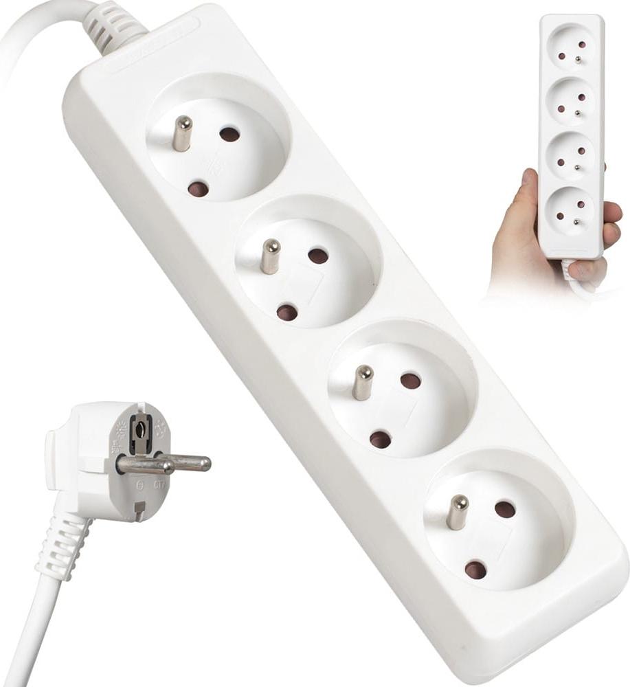 Verlängerungskabel 1.5M 4GN+0 3x1.0mm 10A IP20 VA0306-1.5 Vayox