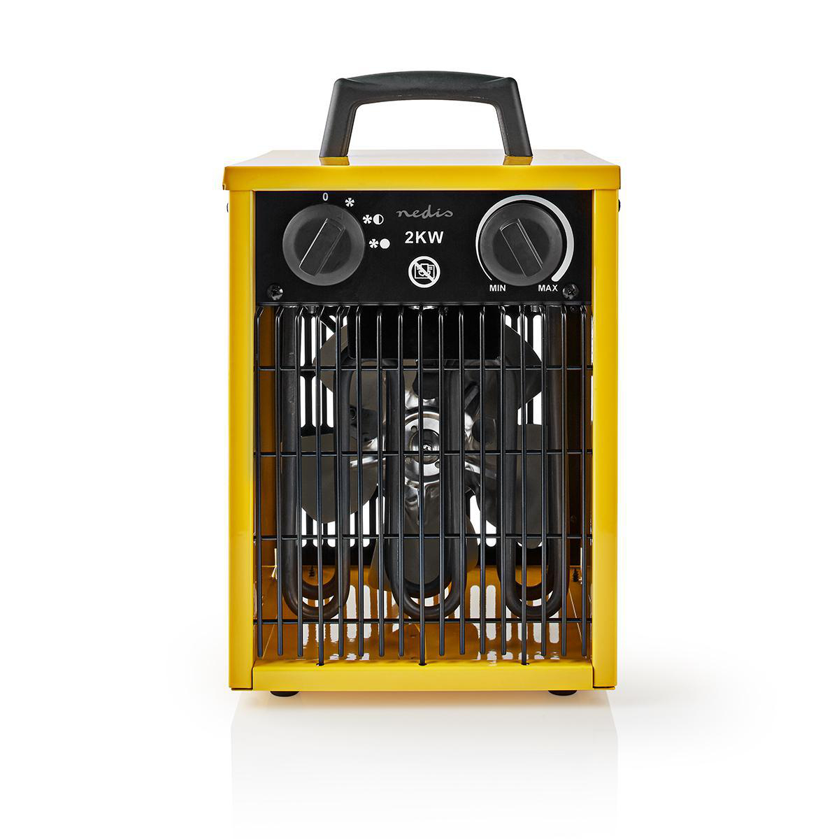 Nedis HTIF10FYW, Industrielle Heizlüfter, 2000 W, Tragbar, 1000 W, Edelstahl, 20 m³