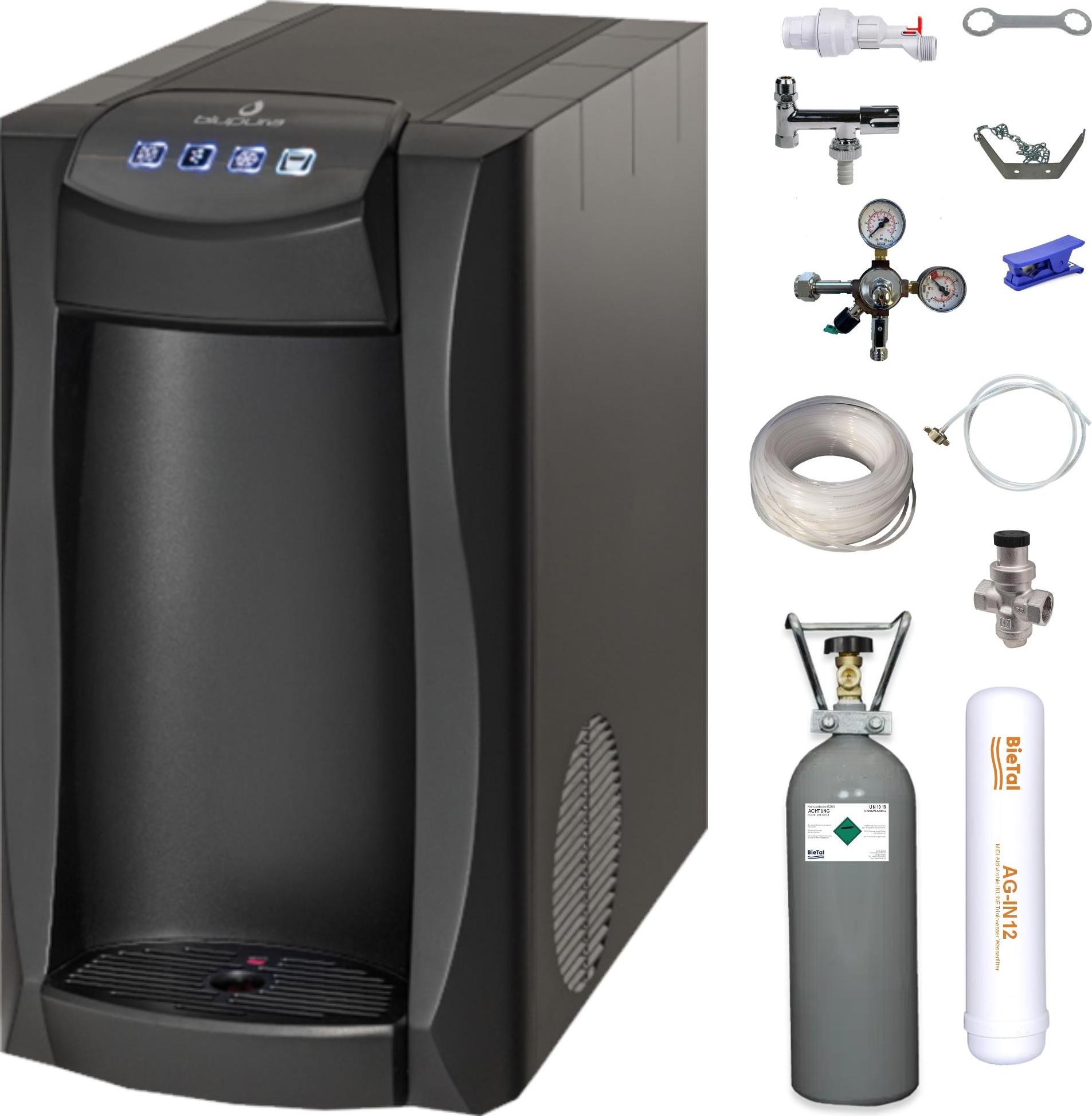 Wassersprudler Sprudelwassergerät Tafelwasseranlage Piccola 15 Fizz schwarz SET