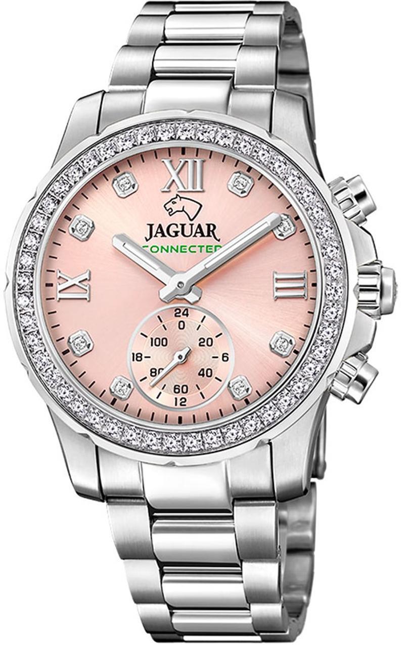 Jaguar Dámske multifunkčné hodinky Pripojené športové elegantné z nehrdzavejúcej ocele strieborné UJ980/2