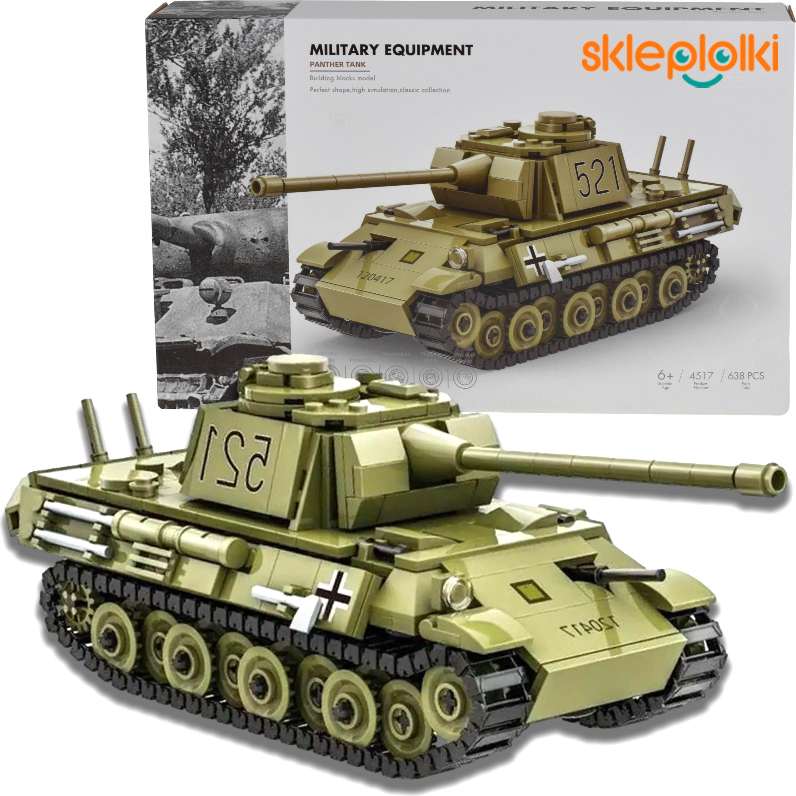 SklepLolki Lolex | Konstruktionsspielzeug Panzer - 638 Teile - 9 X 25 X 11 Cm - Spielzeug Panzer - Modellbau