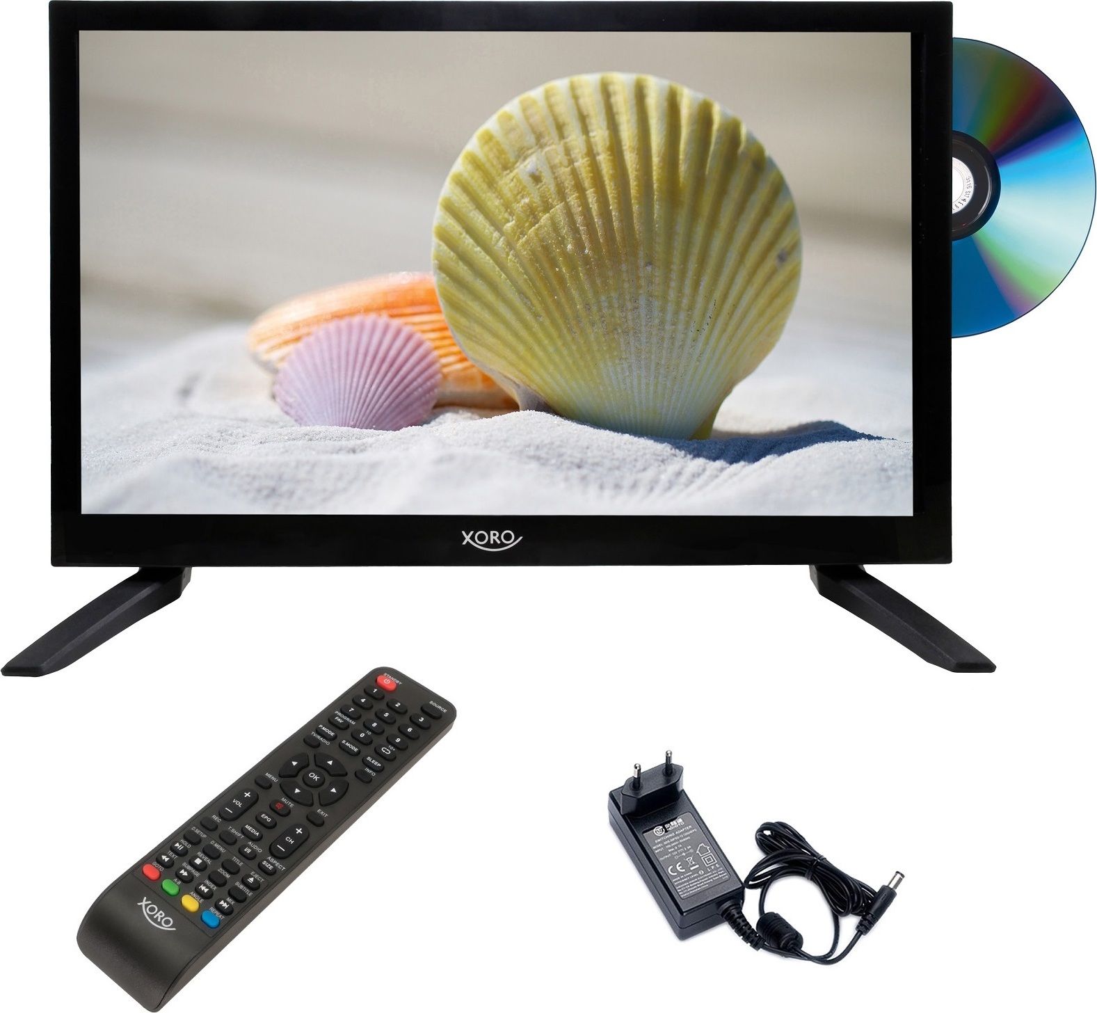 Xoro XOR400716, 47 cm (18.5"), 1366 x 768 px, HD, LED, DVB-C, DVB-S2, DVB-T2, Čierna