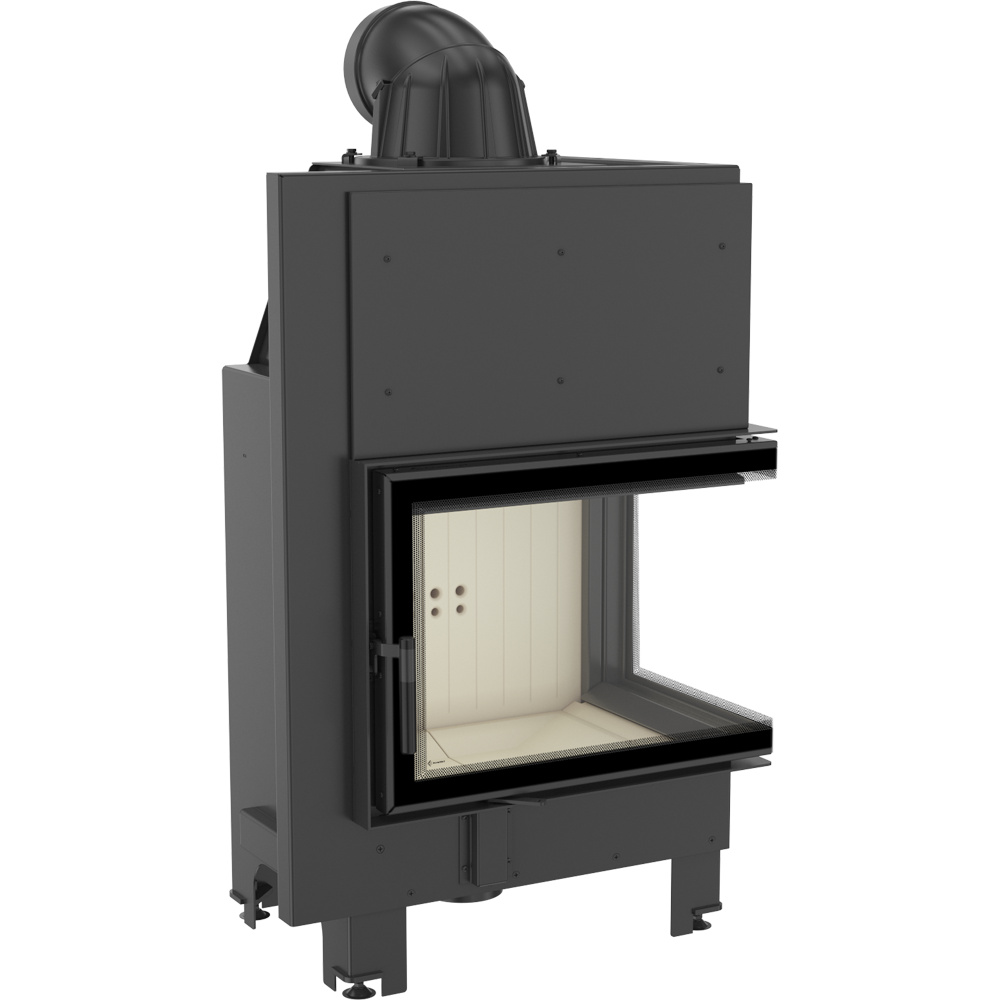 Oceľový krb MBZ pravostranné 13 kW Ø 200