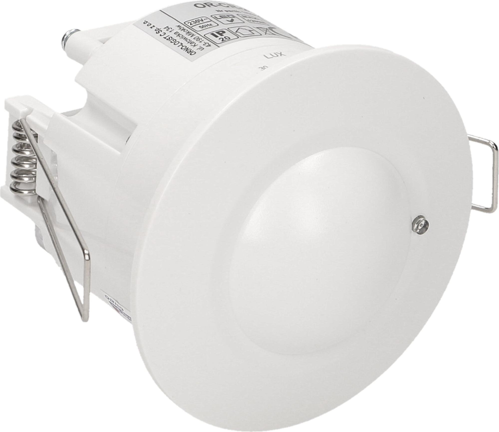 Orno | Mikrowellen-Bewegungsmelder OR-CR-218 - Weiß - 360° Erkennung - Für abgehängte Decken