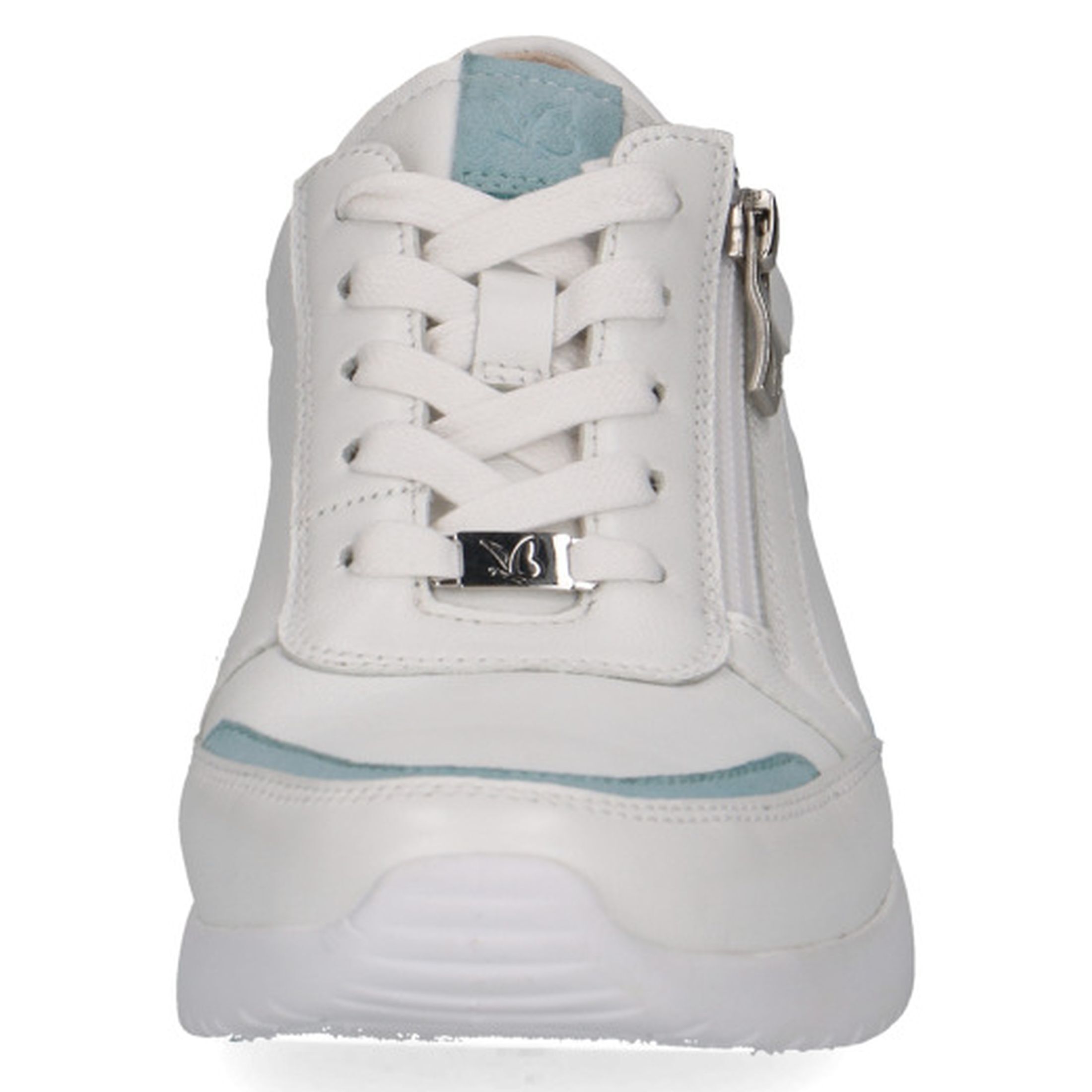 Caprice Damen Sneaker Schnürschuhe Reißverschluss Leder 9-23721-44, Größe:40 EU, Farbe:Blau 9_23721_44_187_40