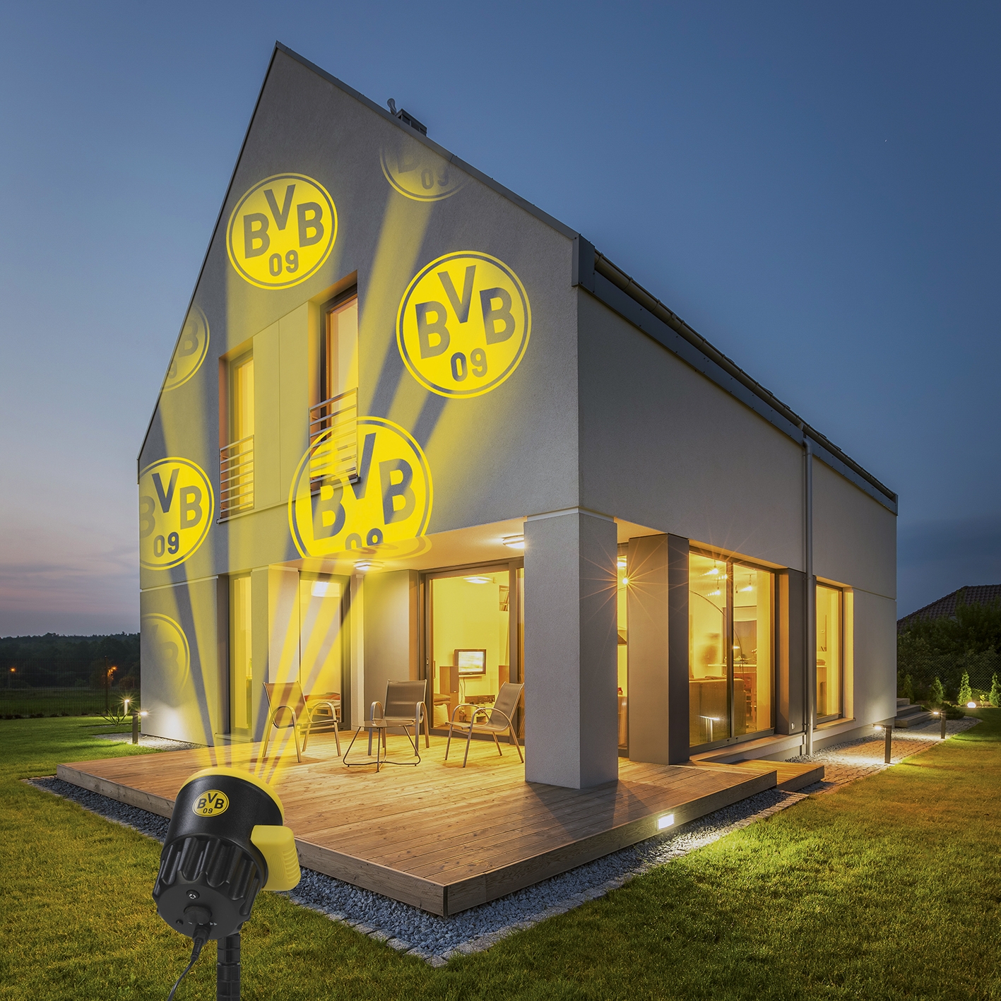 Borussia Dortmund LED Dekoleuchte Schriftzug Leuchte Lichtdekoration BVB 09 