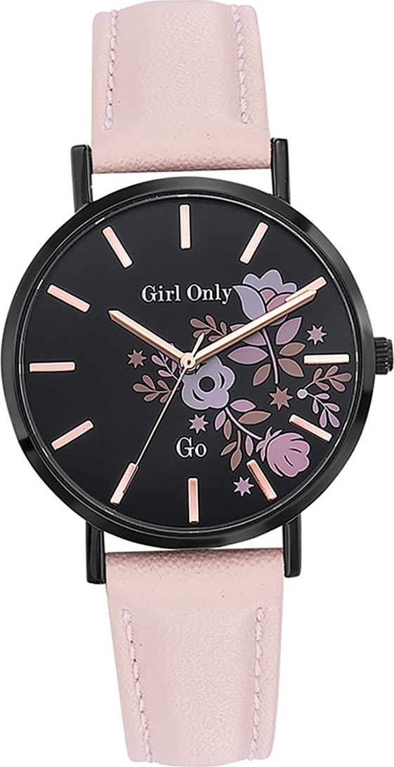 Girl Only dámske náramkové hodinky ružové analógové GO s koženým remienkom D2UGO699009