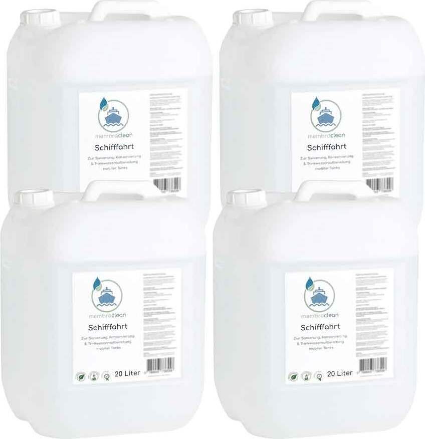 4x 20 Liter membraclean Trinkwasseraufbereitung Schifffahrt (Boote & Yachten)