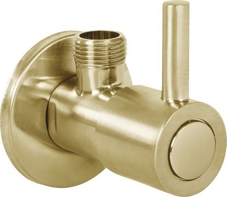 Rohový ventil so zabránením spätnému toku 1/2" zlatý matný