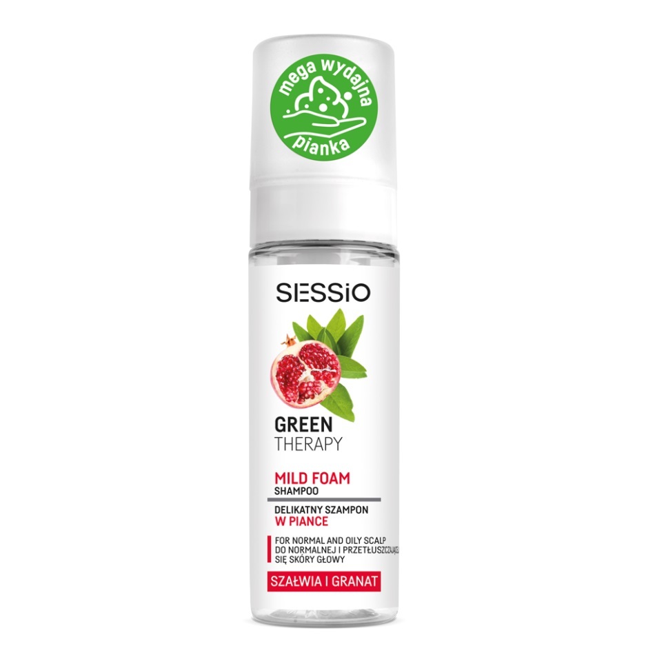 Sessio Green Therapy Delikatny szampon w piance Szałwia i Granat, 175g