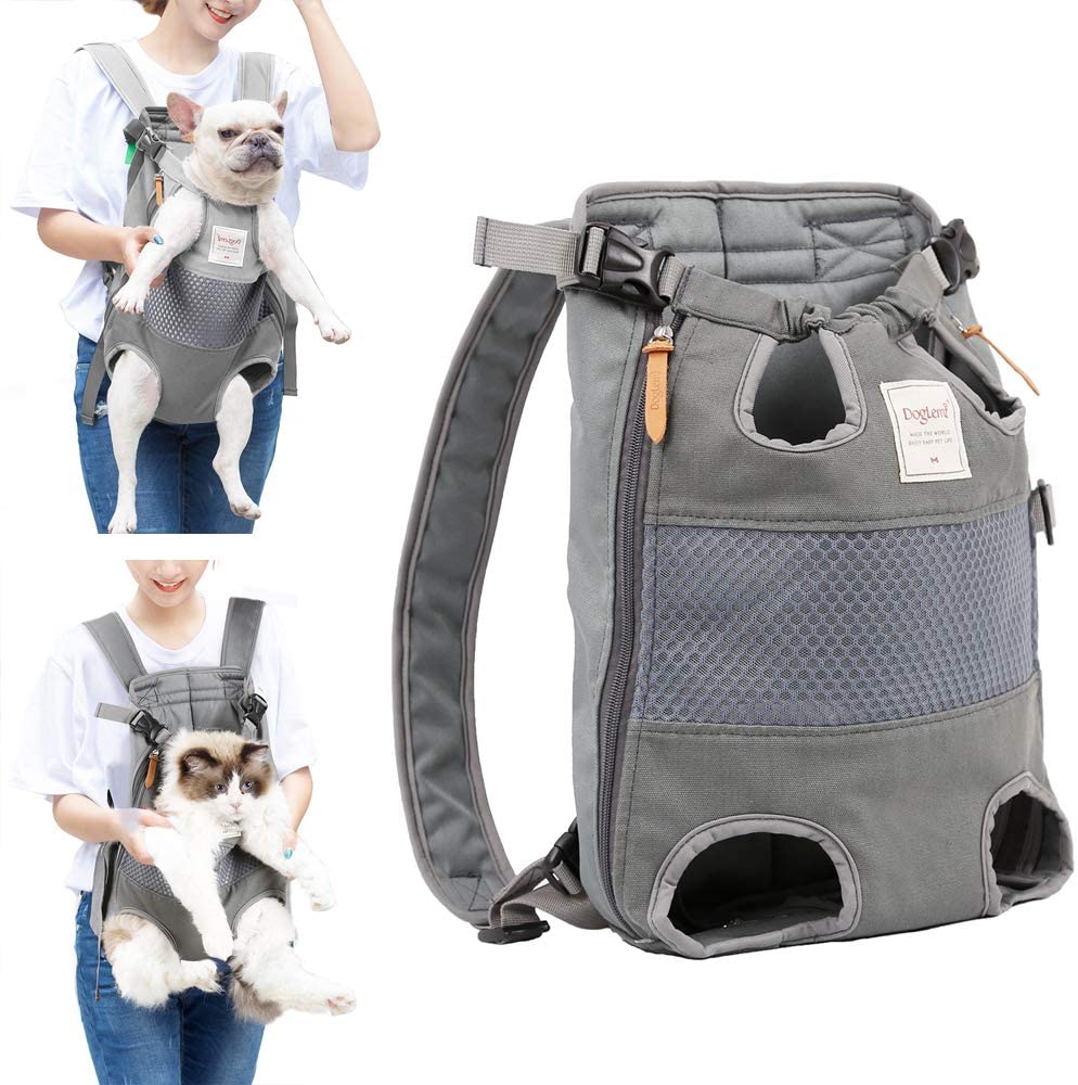 Hund Rucksack Leicht und Wasserdicht Haustier Verstellbar Satteltasche Hundegeschirr Carrier mit Abnehmbarer Taschen für Outdoor-Reise Wandern Camping Training 