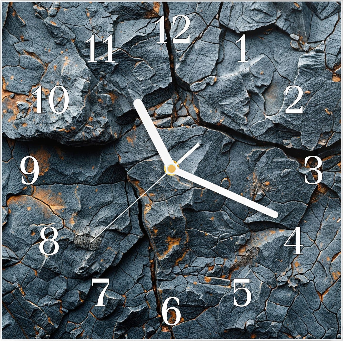 Primedeco Wanduhr aus Glas mit Motiv Gesteinsformation- 30 x 30 cm - inkl. Aufhängesystem