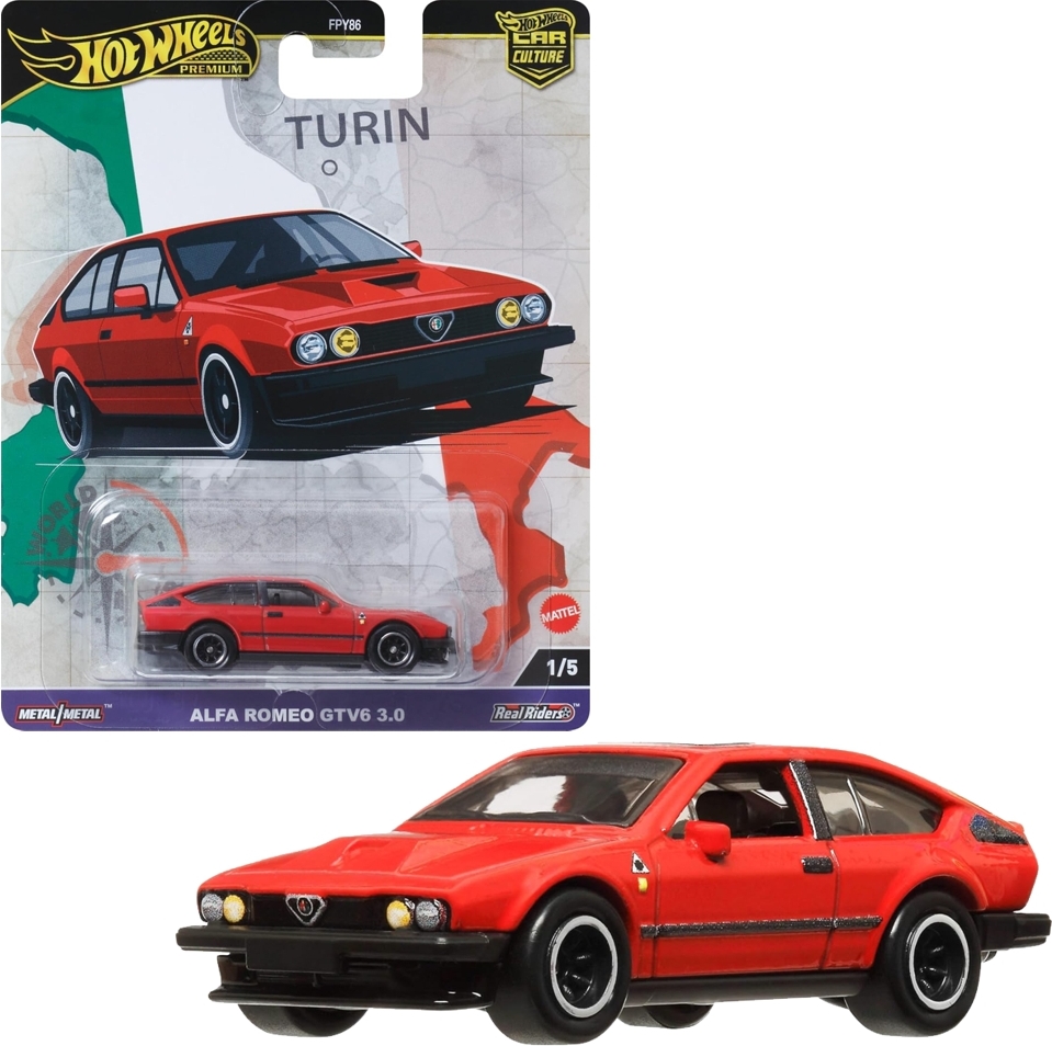 Mattel Auto Hot Wheels Premium Autokultur Welttournee Alfa Romeo Gtv6 3.0 HRV80