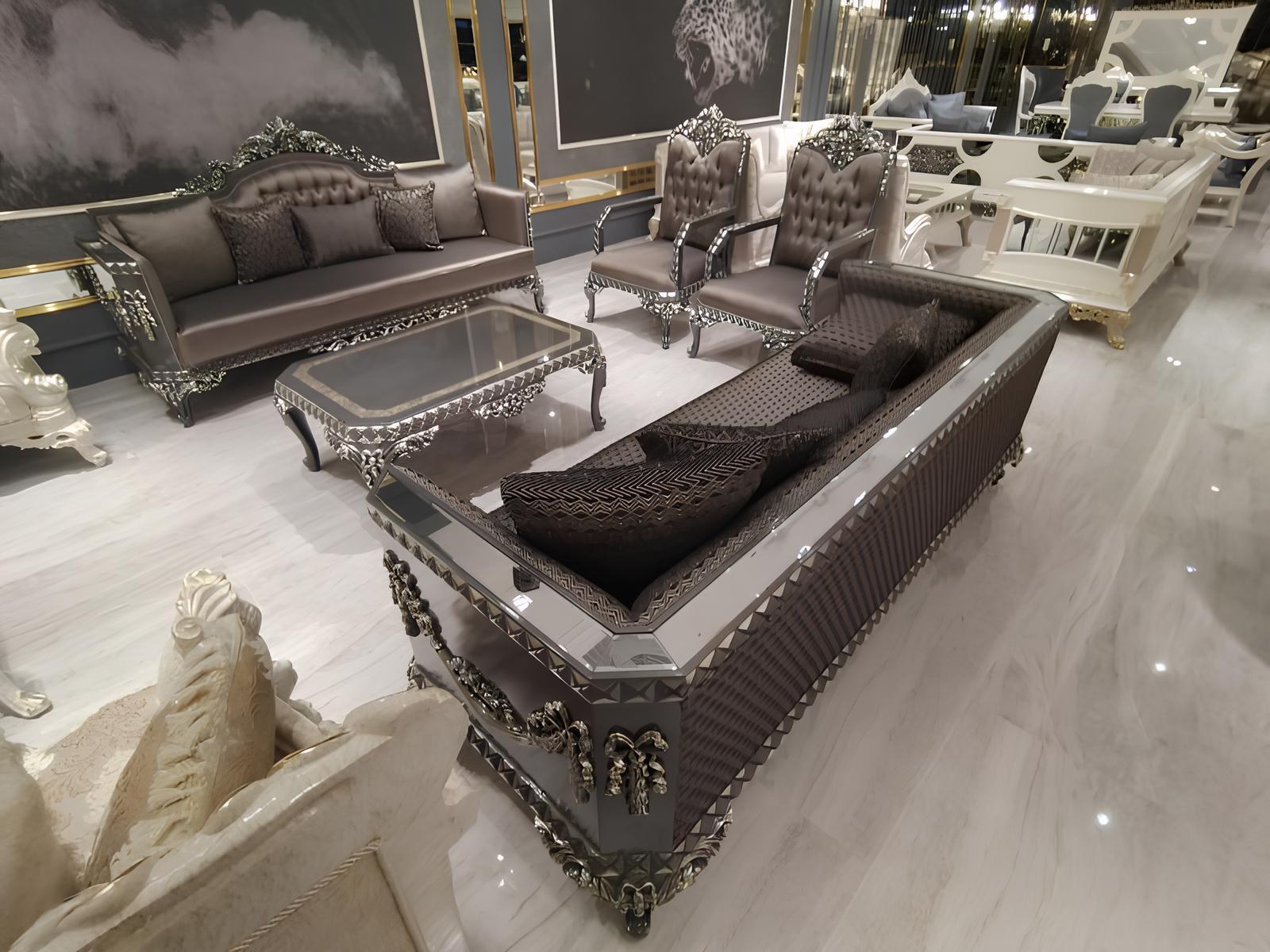 dreisitzer Sofa modernen 3 Sitzer Stilvolle Sofa 3 Sitzer Braun