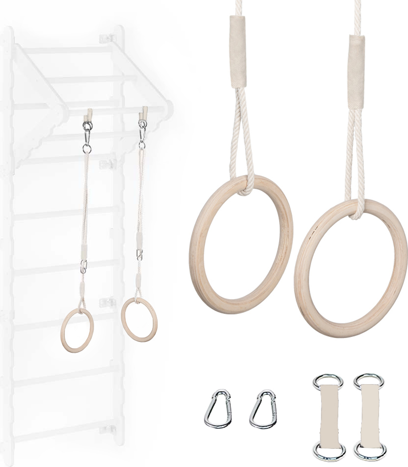 Altalena in legno per bambini con anelli da ginnastica - Small Foot