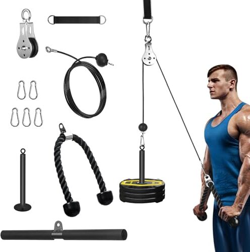 FASPUP Cable Pull Fitness Lat Bizeps Back Training Device DIY Riemenscheibe System Maschinen Armstärke Heim -Fitnessstudio -Trainingsausrüstung