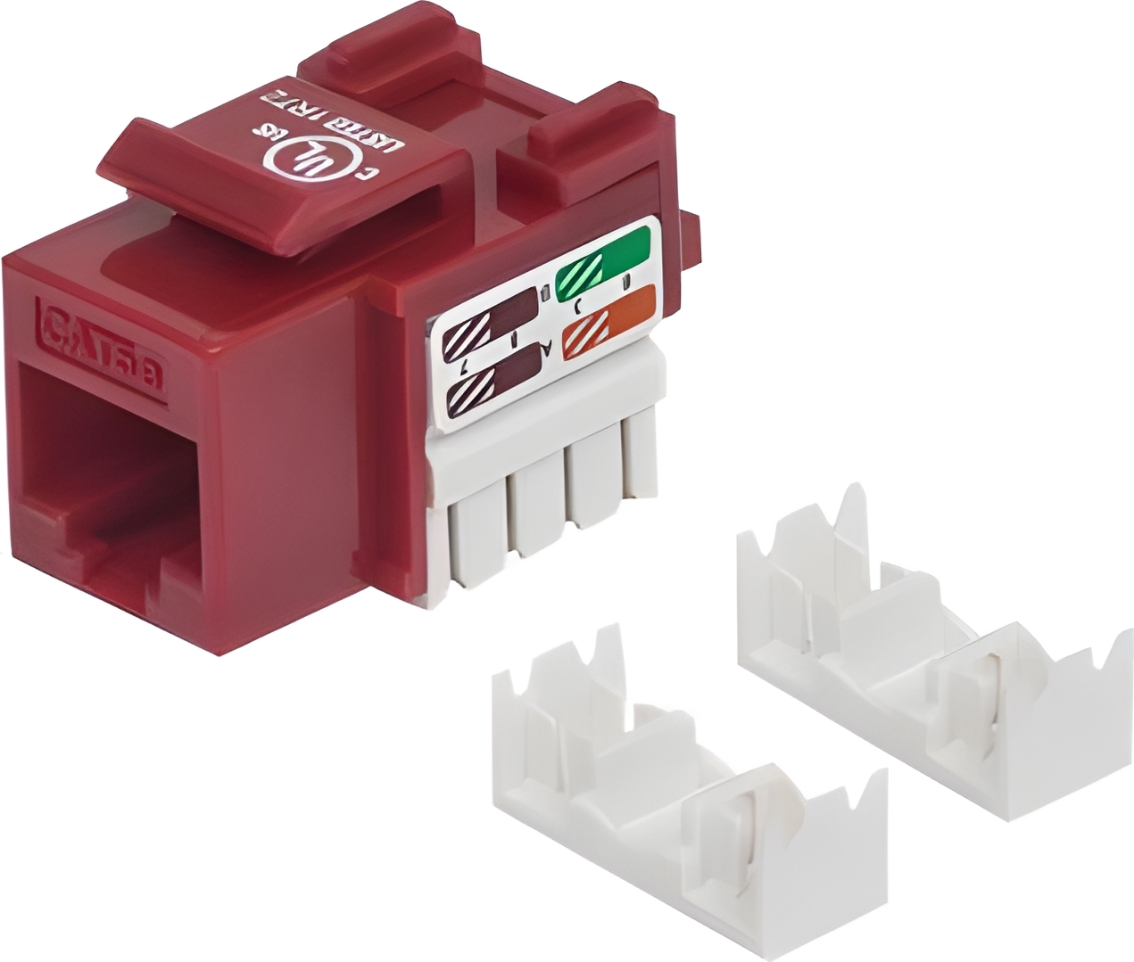 INTELLINET Cat5e Modularbuchse rot UTP Keystone Jack benoetigt LSA-Auflegewerkzeug 210478