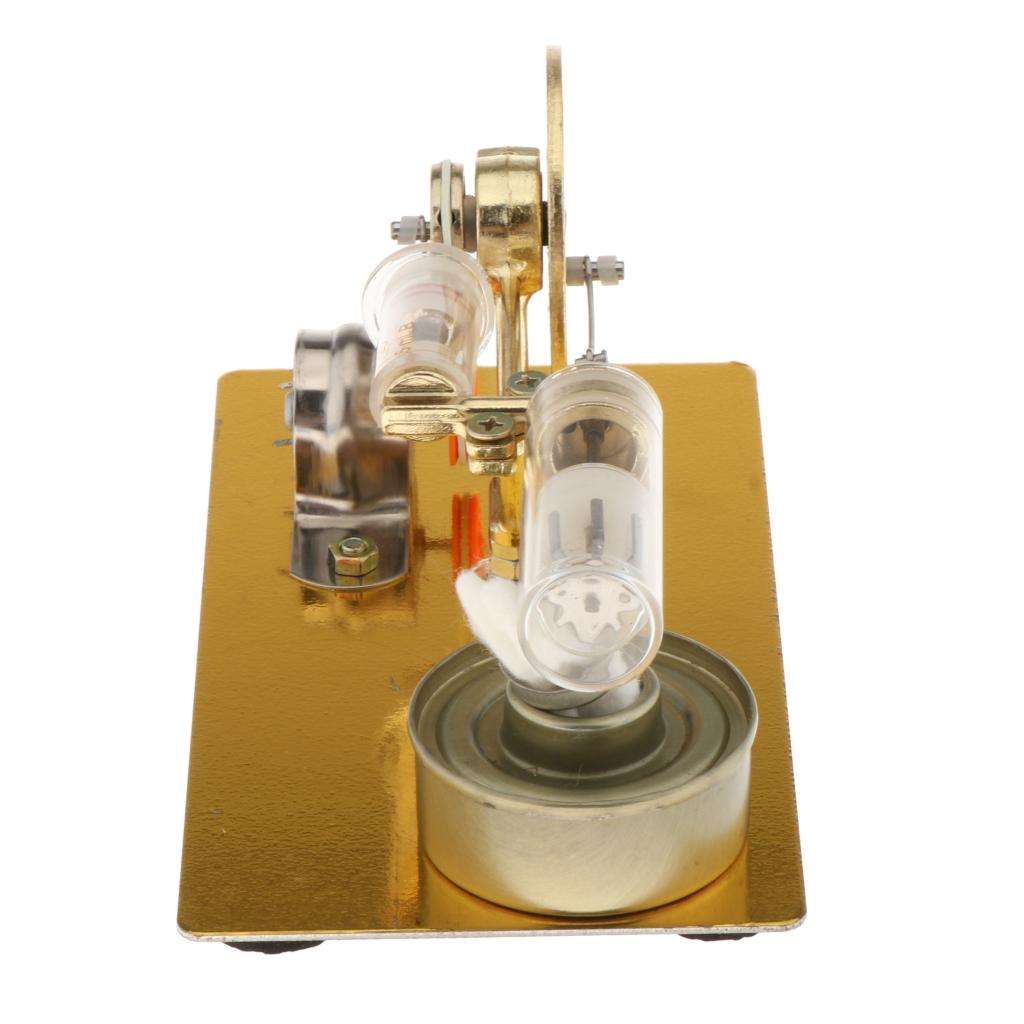Bausatz Kit  Stirling Motor Heissluftmotor Modellbaukasten Physikmodell  m LED