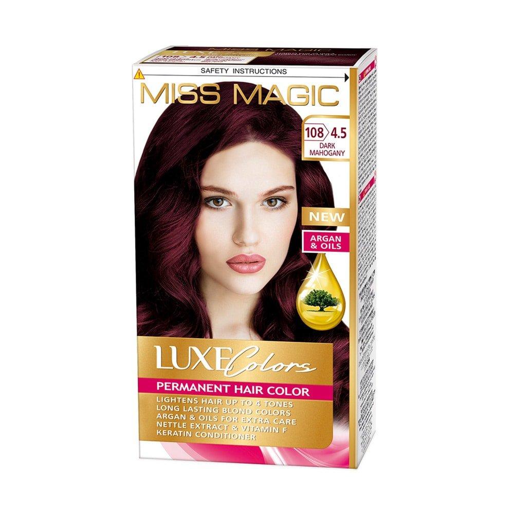 Miss Magic Luxe Colors Permanentes Haarfärbemittel 4.5/108 - Dunkles Mahagoni