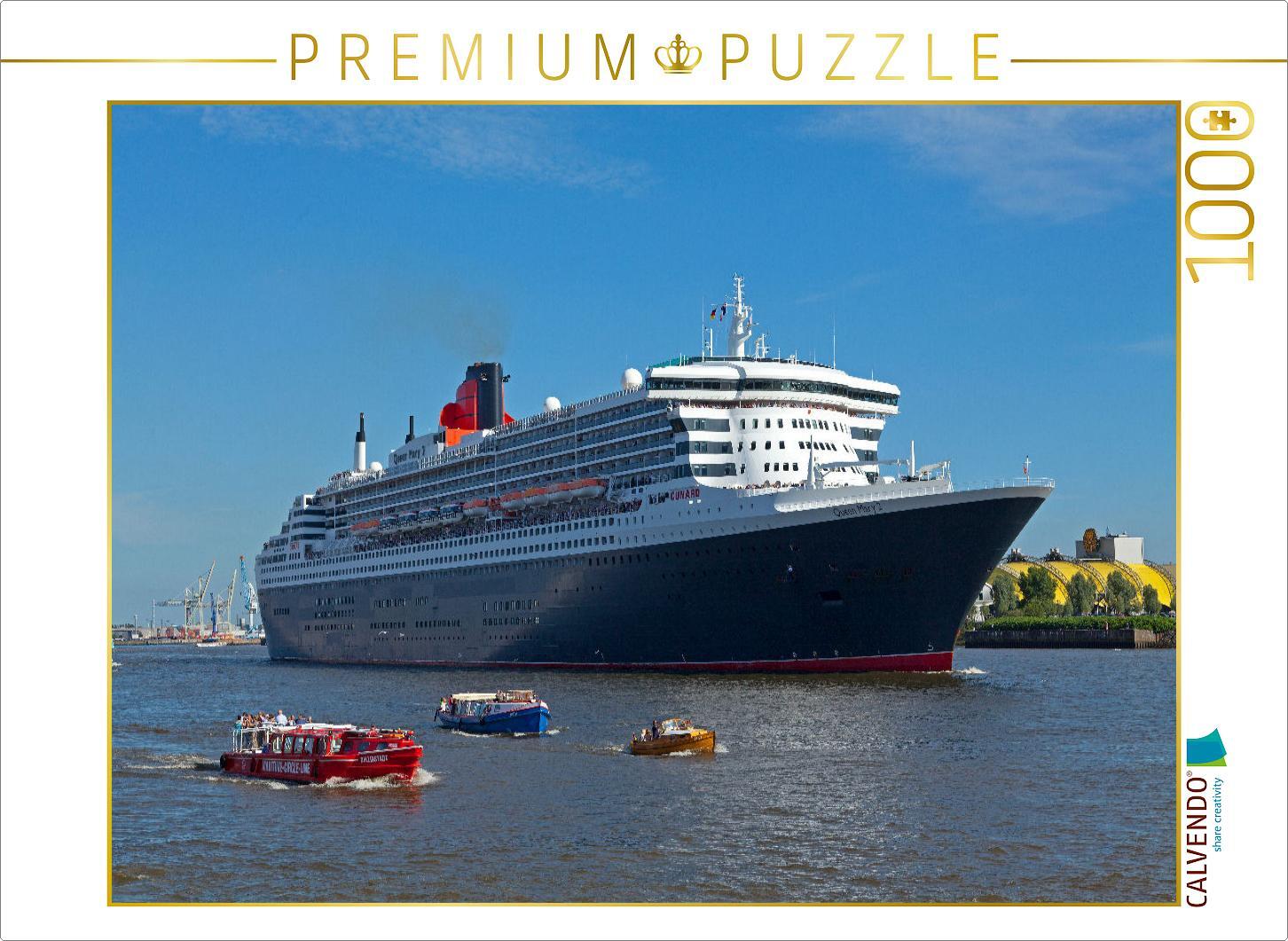 Calvendo Kreuzfahrtschiff Queen Mary 2 - Foto-Puzzle, 1000 Teile, 1000 Stück(e), Stadt