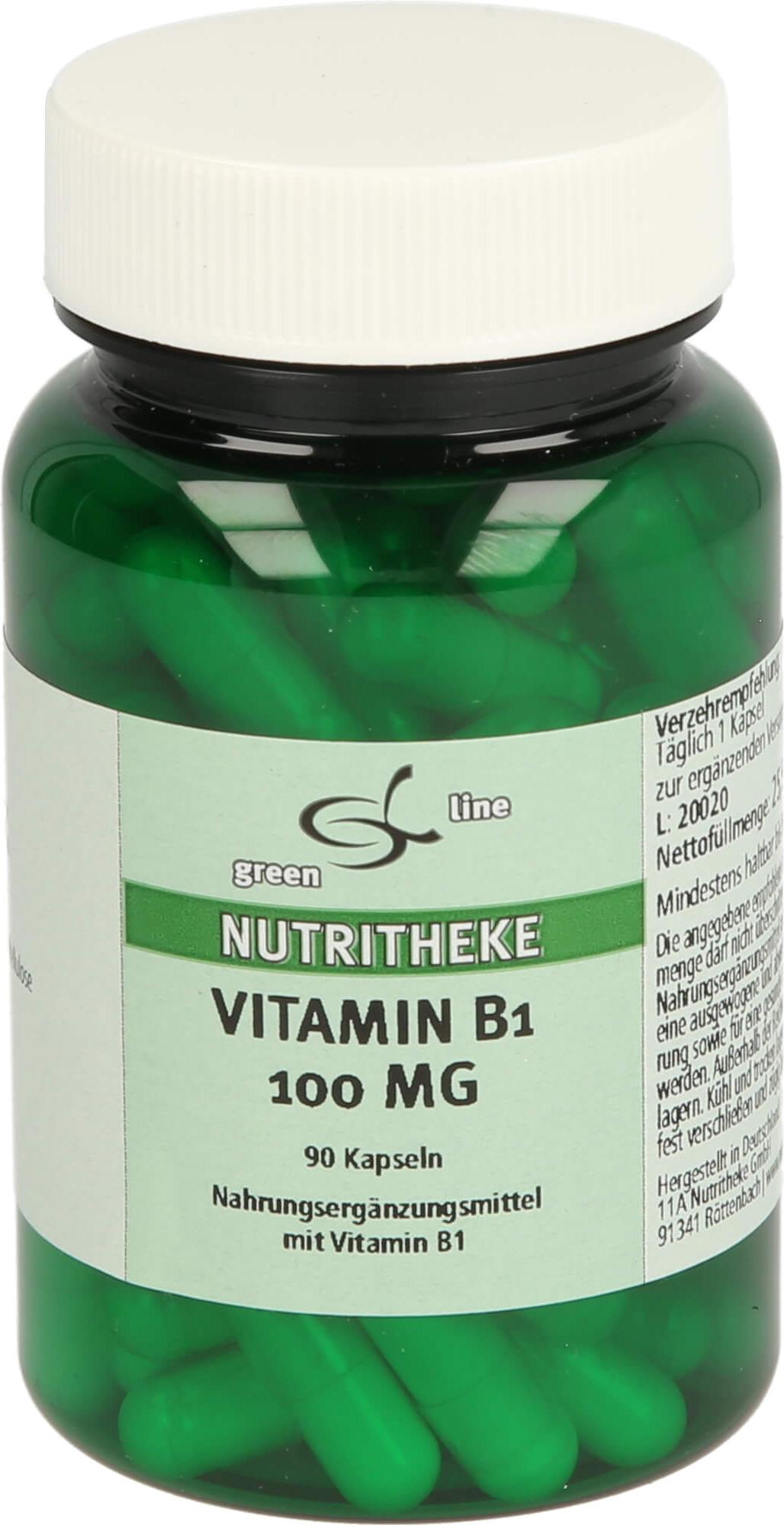 11 A Nutritheke GmbH Green Line Nutritheke Vitamin B1 100 mg Kapseln, 90 St. Kapseln 13974755