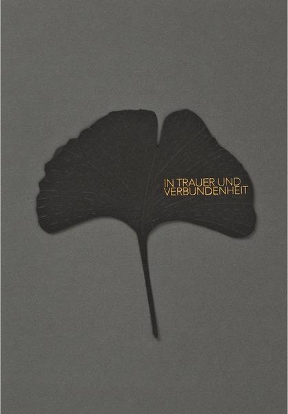 räder Blätter Trauerkarte "In Trauer und Verbundenheit"