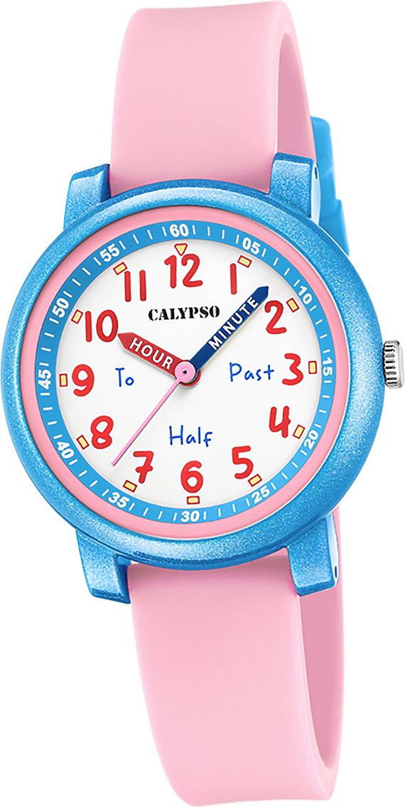 Detské hodinky Calypso plastové silikónové ružové Náramkové hodinky Calypso Junior D2UK5827/2