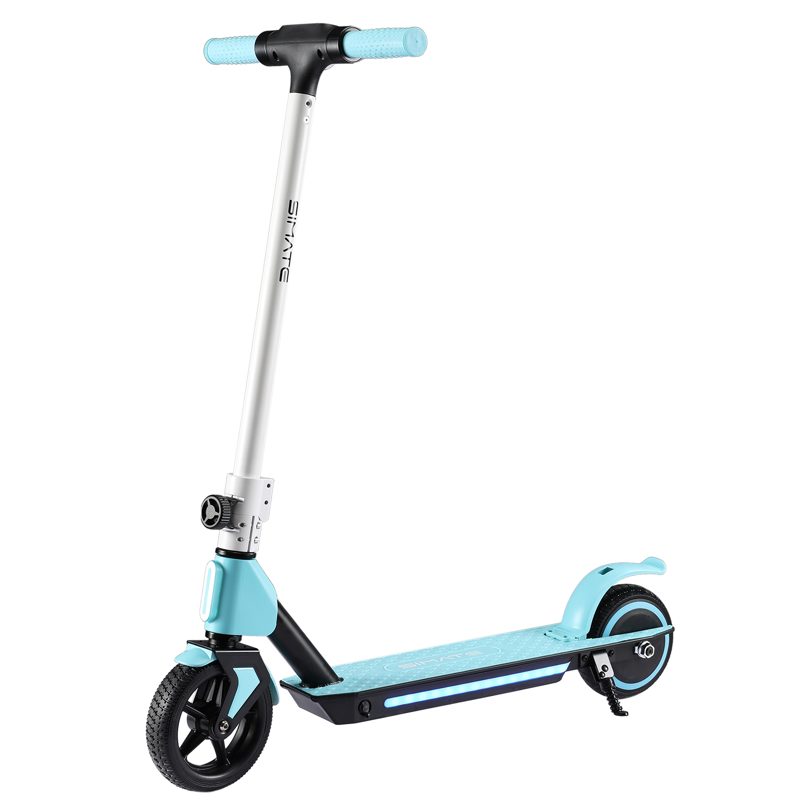 SIMATE S2 Skladacia detská elektrická kolobežka 6,5-palcové koleso, 14 km/h, 130 W, max. 70 kg, LCD displej, ľahká a ekologická, modrá