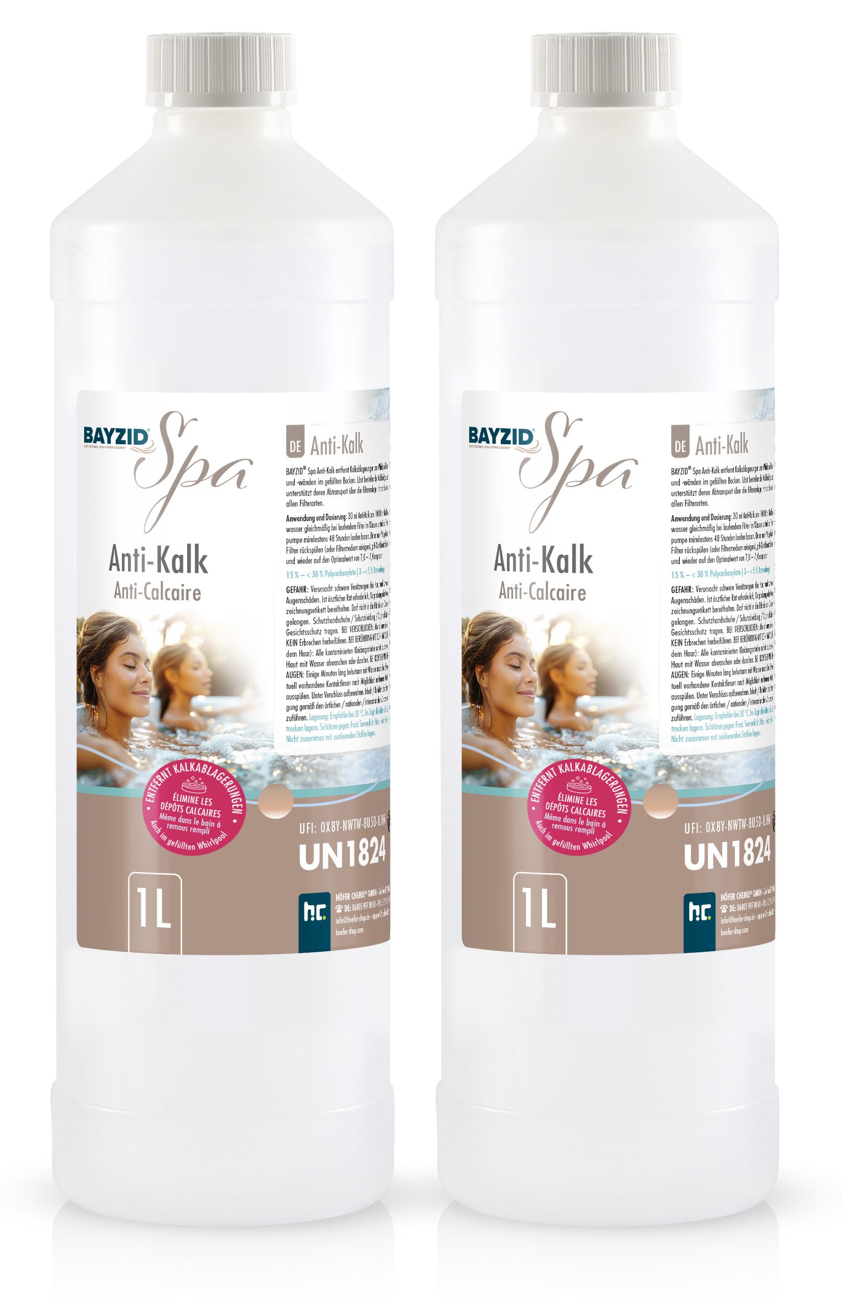 Höfer Chemie 2x1 L BAYZID® SPA Anti-Kalk für Whirlpools