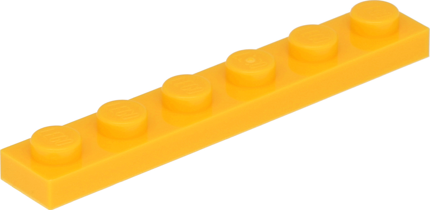 Lego® 1x6 dosiek 3666 - 100 kusov Svetlá svetlooranžová
