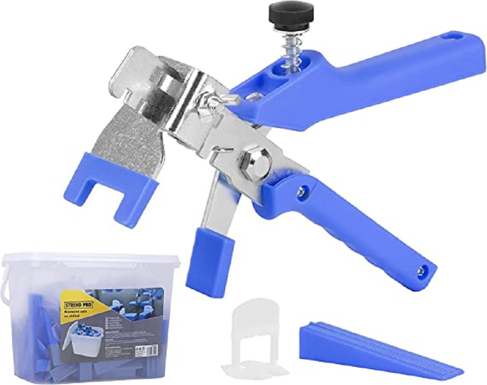 Proregal LVL Fliesen Nivelliersystem 2 mm inkl. Zange | Fliesen Zubehör | 100 Laschen | 100 Fliesen Keile | Für das einfache Verlegen von Fliesen | Fliesenleger Werkzeug | Fliesen, Fliesenkeile, Fliesenlegung