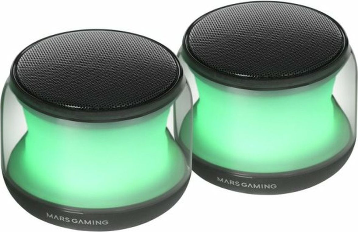 Mars Gaming MS-AURA, Káblový a bezdrôtový, 15 W, 20 - 20000 Hz, 4 ohm, Čierna