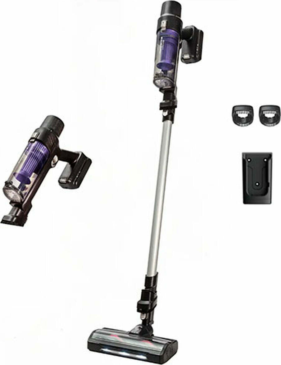 Rowenta RH6A21WO, Tyčový vysávač 2 v 1, Bezvreckové, Hliník, Fialová, Obdĺžnikový, Suchý, Cyklónový