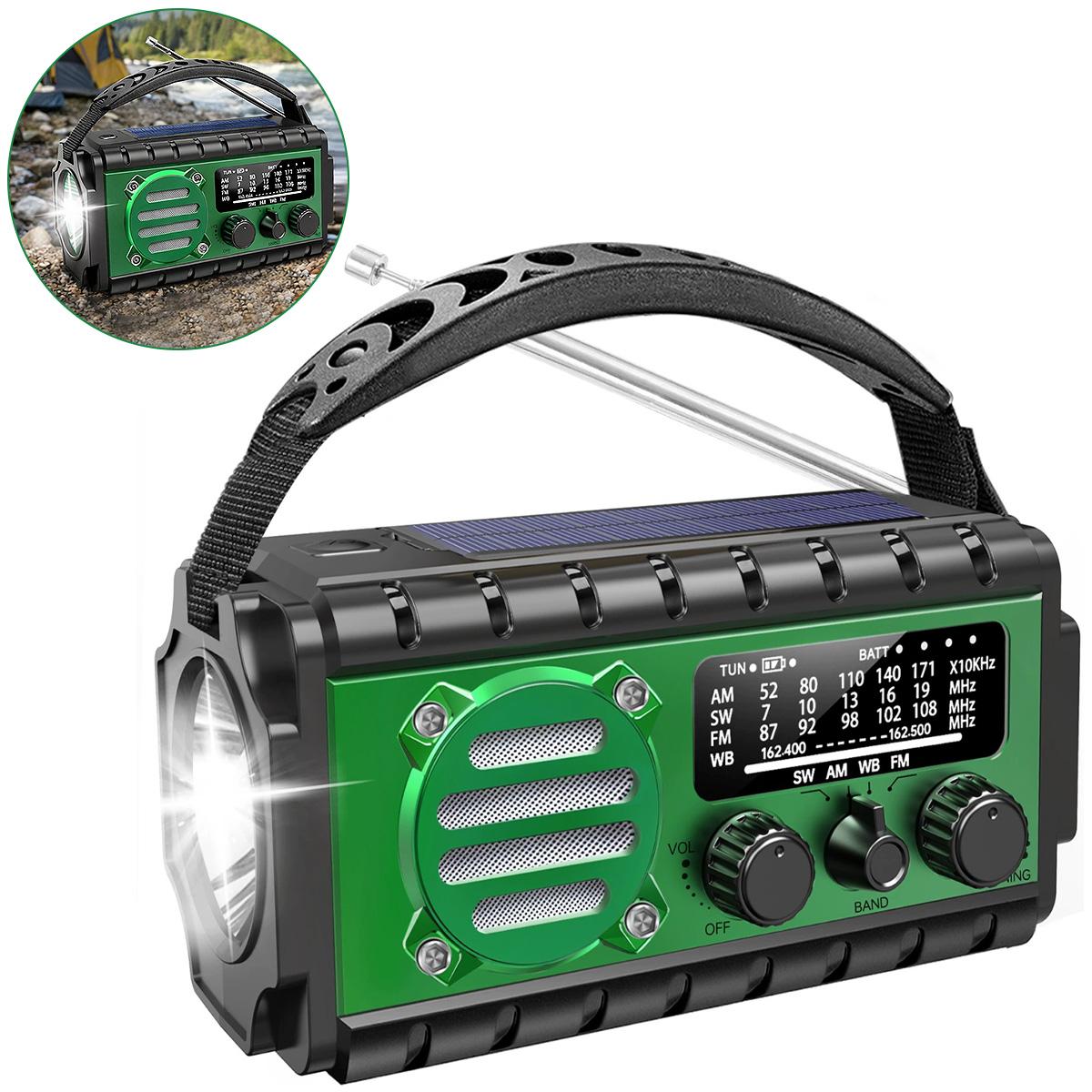 Slyrun 20000mAh Solar Radio Kurbelradio-FM/AM Radio-Tragbar Notfallradio-Handkurbelradio, Powerbank