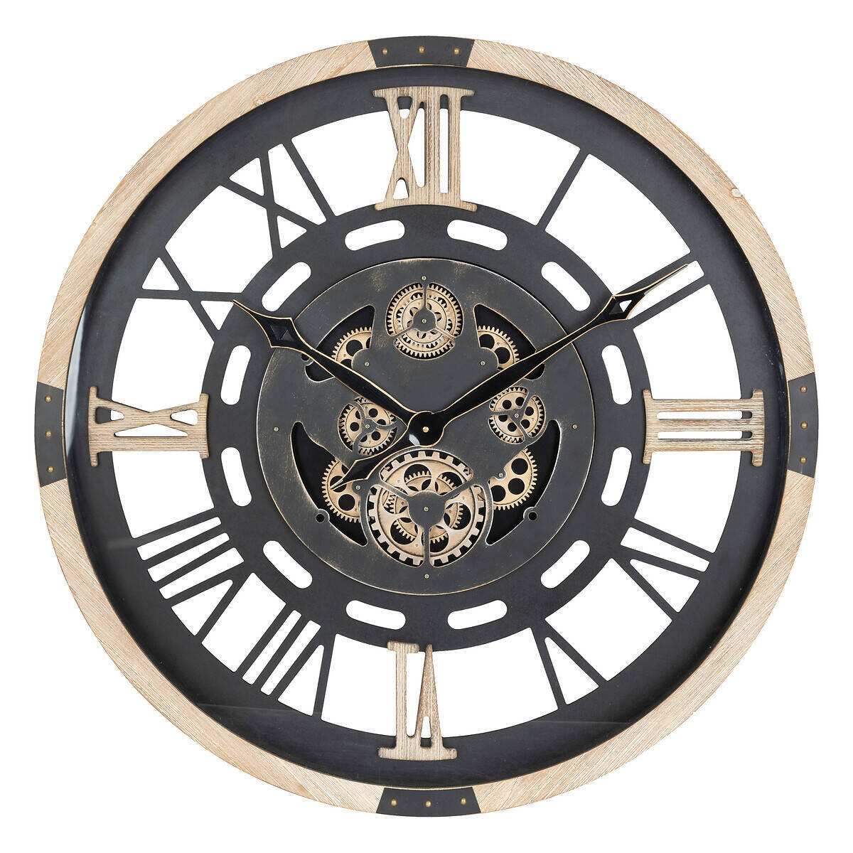 Atmosphera createur d'interieur - Mechanické drevené hodiny d80cm
