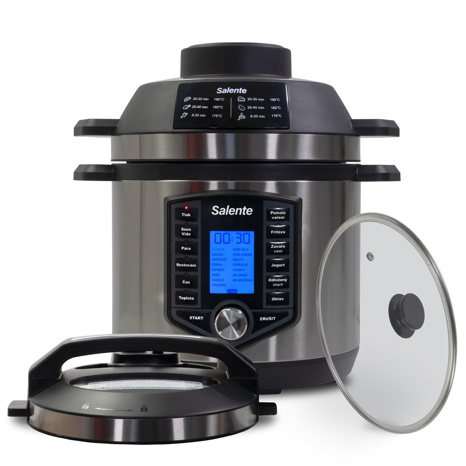 Salente Multifunktionstopf Ario II, 6 l, 1500 W, Schnellkoch-, Langsamkoch- & Trocknungsfunktion, 35x33x33 cm ARIOIICZ