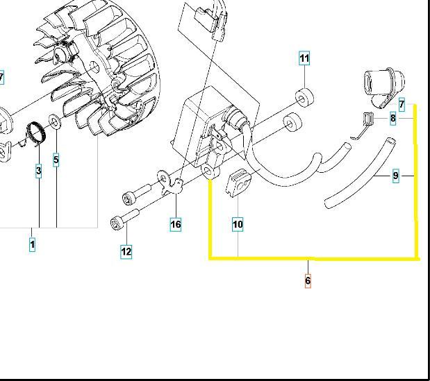 Komplettes Husqvarna T525 Sägezündungsmodul 587874902