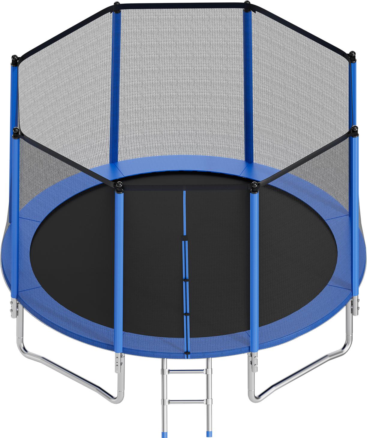 SucceBuy Outdoor-Trampolin fš¹r den Garten, 427 x 427 cm, mit Sicherheitsnetz und robustem Stahlrahmen, ASTM-, Belastbarkeit bis 204 kg, ideal fš¹r Kinder