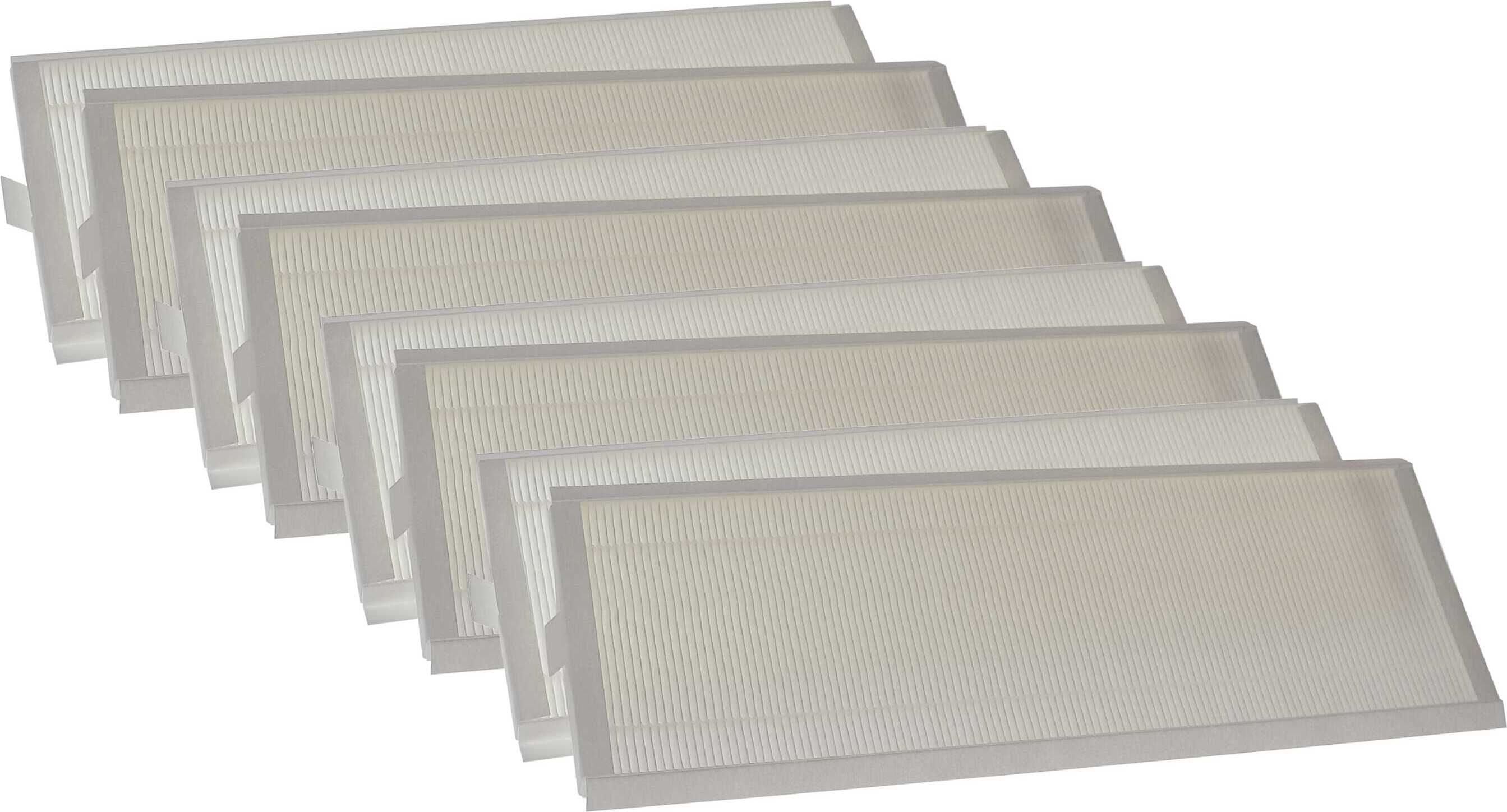 vhbw 8x Filter G4 kompatibel mit Zehnder ComfoAir Q350 TR Enthalpie, Q450, Q450 TR, Q450 TR Enthalpie Lüftungsgerät - Filterset, 50 x 16 x 4 cm Weiß