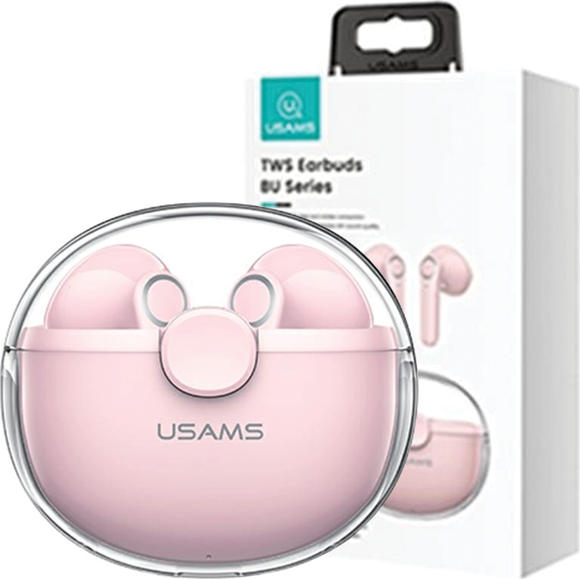 Usams Bluetooth slúchadlá 5.1 Tws Bu Series Wireless Pink/Pink Bhubu04