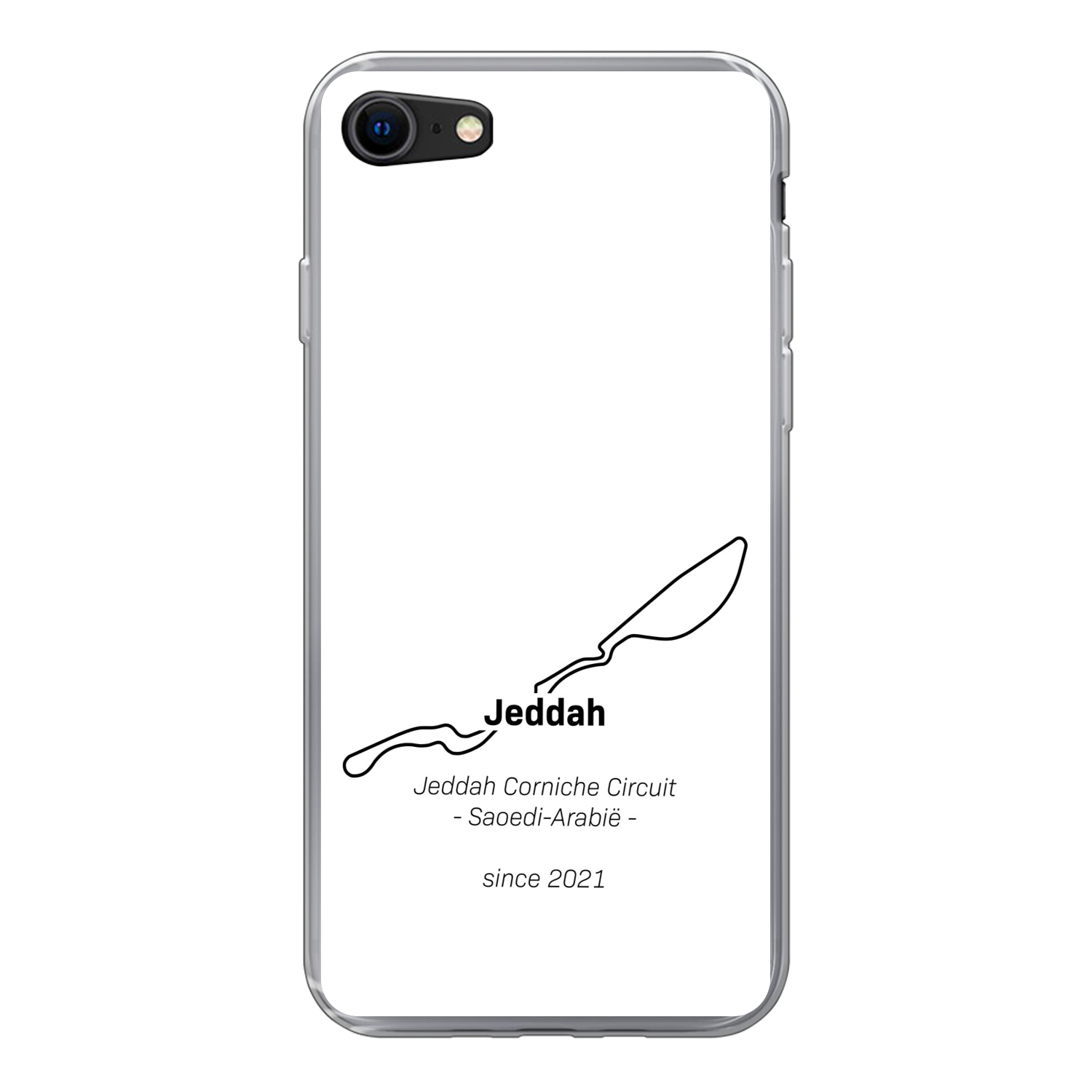 MuchoWow® Handyhülle Schutzhülle Hülle für iPhone SE 2022 Formel 1 - Jeddah - Rennstrecke Silikon Softcase Handy Hülle - Schutzhülle 571|578328105