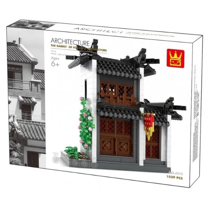WANGE Hui-Style Haus Architektur-Set 1039 Teile, kompatible Bausteine