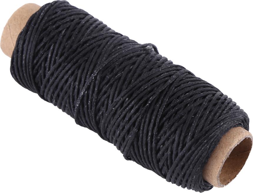 Gistuch Flachnähte grobgeflutete Gewehrfaden für Lederhandwerksreparatur 50m 1 mm (schwarz)