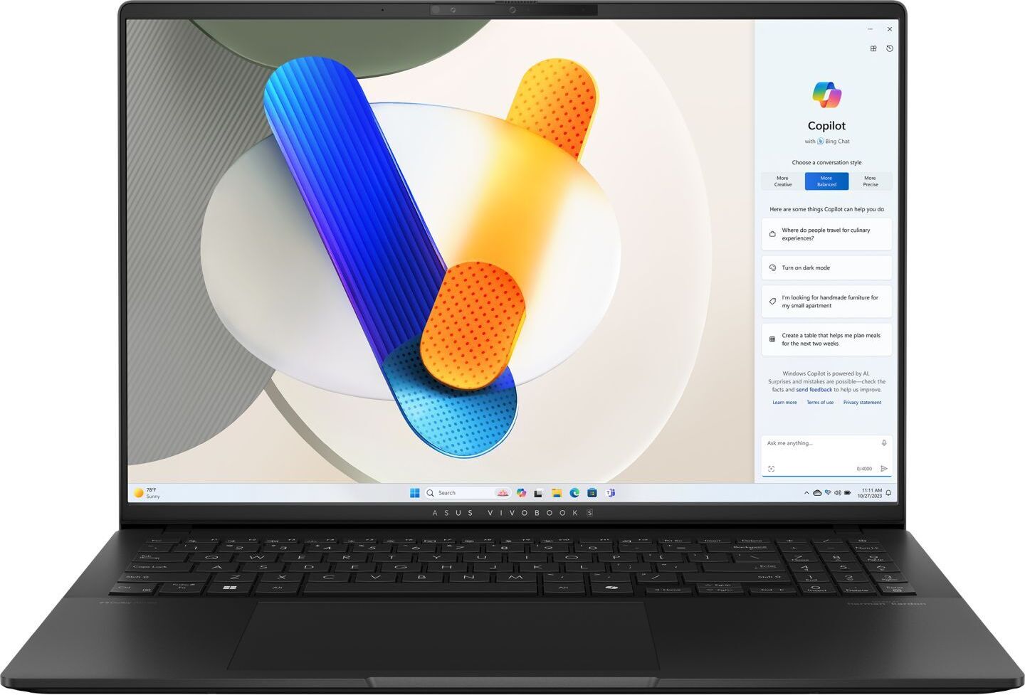 ASUS Vivobook S 16" OLED U9-185H 16GB 1TB S5606MA-MX163X W11P - 1 000 GB - 16 GB