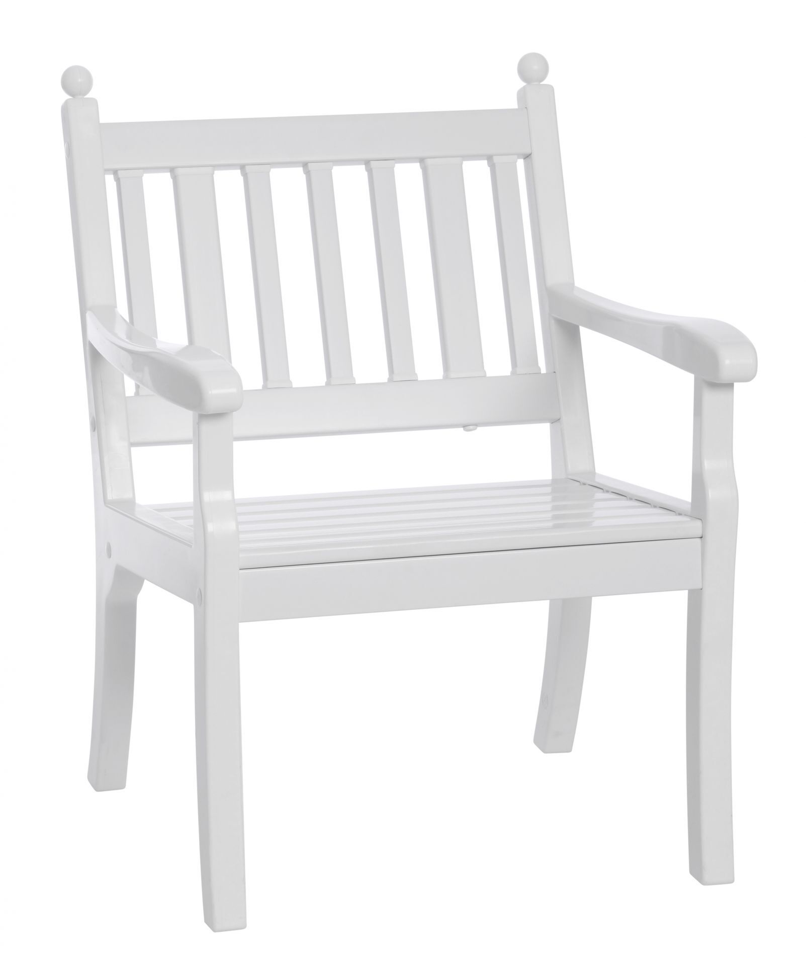 Blome Landhausbank Hohenzollern 1-Sitzer, mit 4 Profilträgern in Sitz- und Rückenteil & Mehrkammerprofile, Weiß MEUB4007248610011