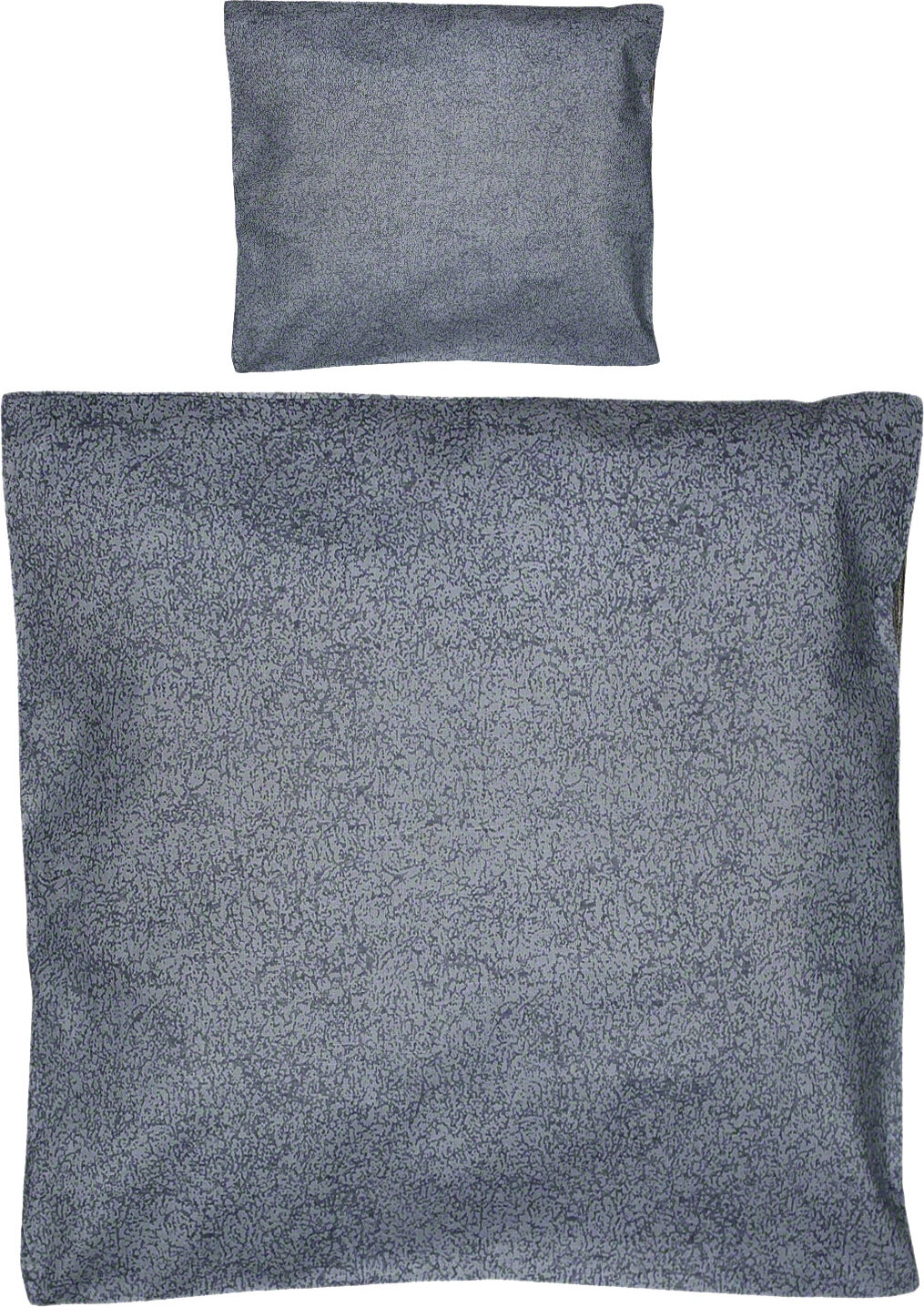 Casa Colori Kinderwagen Garnitur 80x80 cm Stubenwagen Bettwäsche Wiege 100% Baumwolle Blau Grau 42902blau-grau_D-3