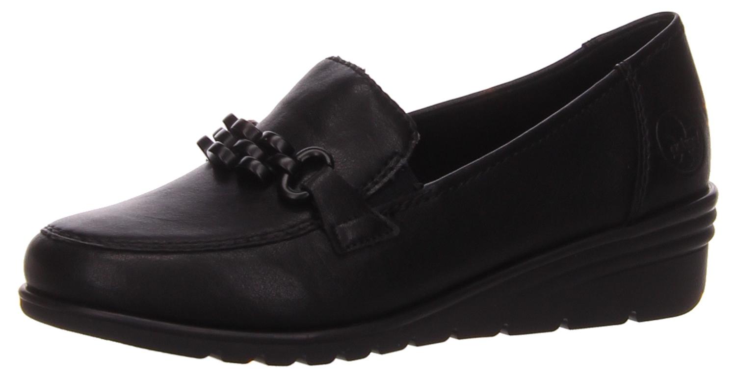 Rieker Damen Slipper 40922-37, 40922-38, 40922-39, 40922-40, 40922-41, 40922-42, 40922-43 RIE-L5361 schwarz 37 L5361-00